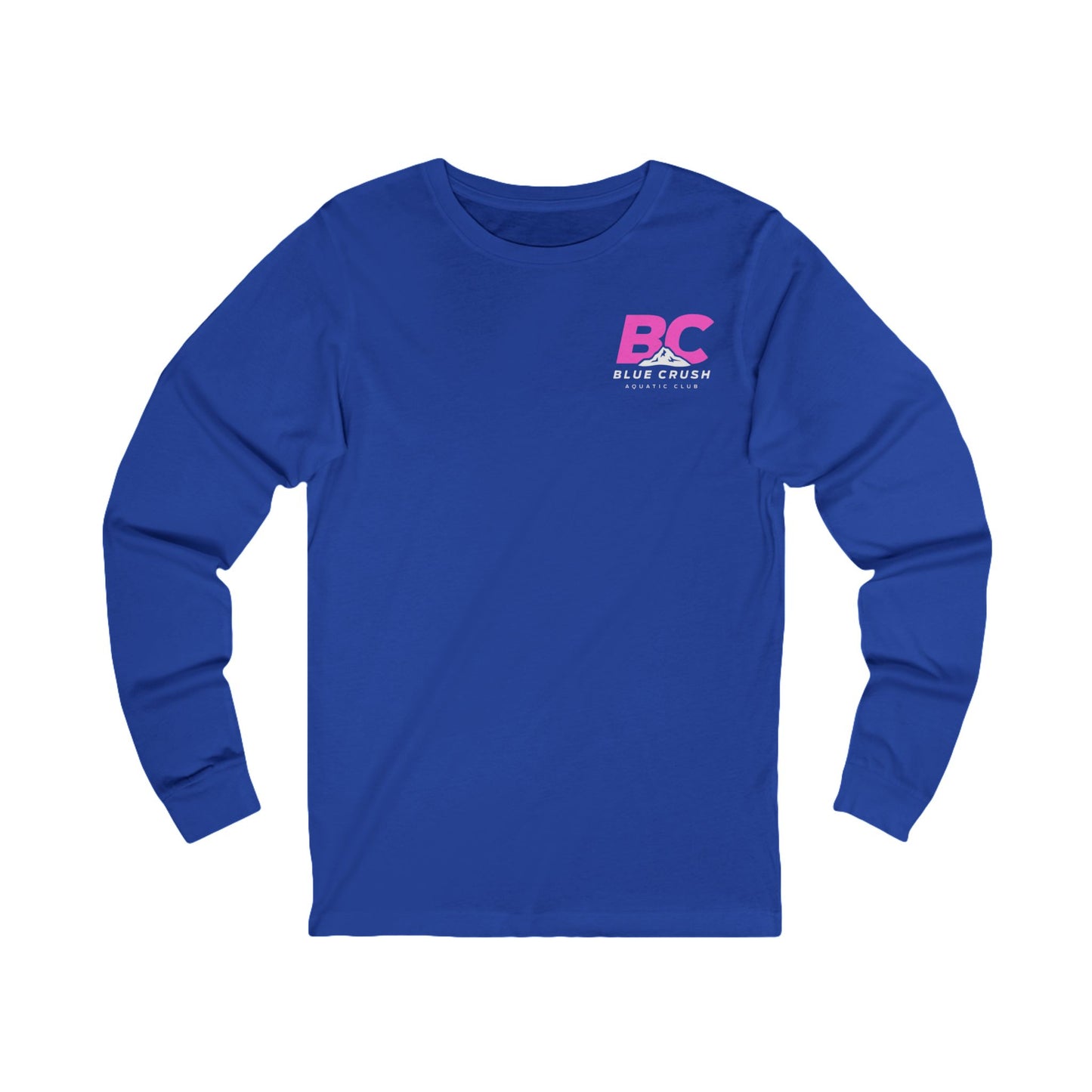 Blue Crush - Unisex Jersey Long Sleeve Tee - Pink logo