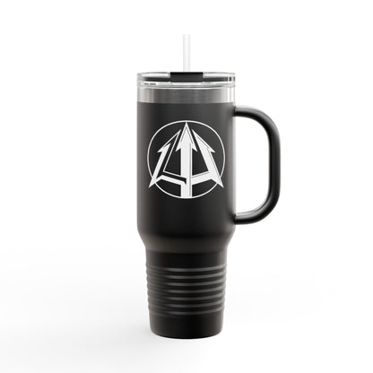 Legacy - 40oz Travel Mug - Black pitchfork logo