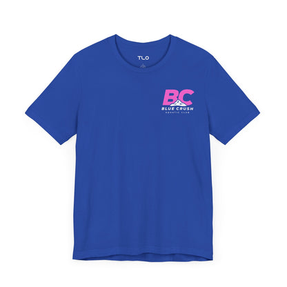 Blue Crush - Unisex Jersey Short Sleeve Tee - Pink logo