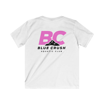 Blue Crush - Kids Soft style Tee - Pink logo