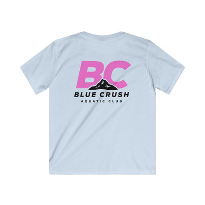 Blue Crush - Kids Soft style Tee - Pink logo