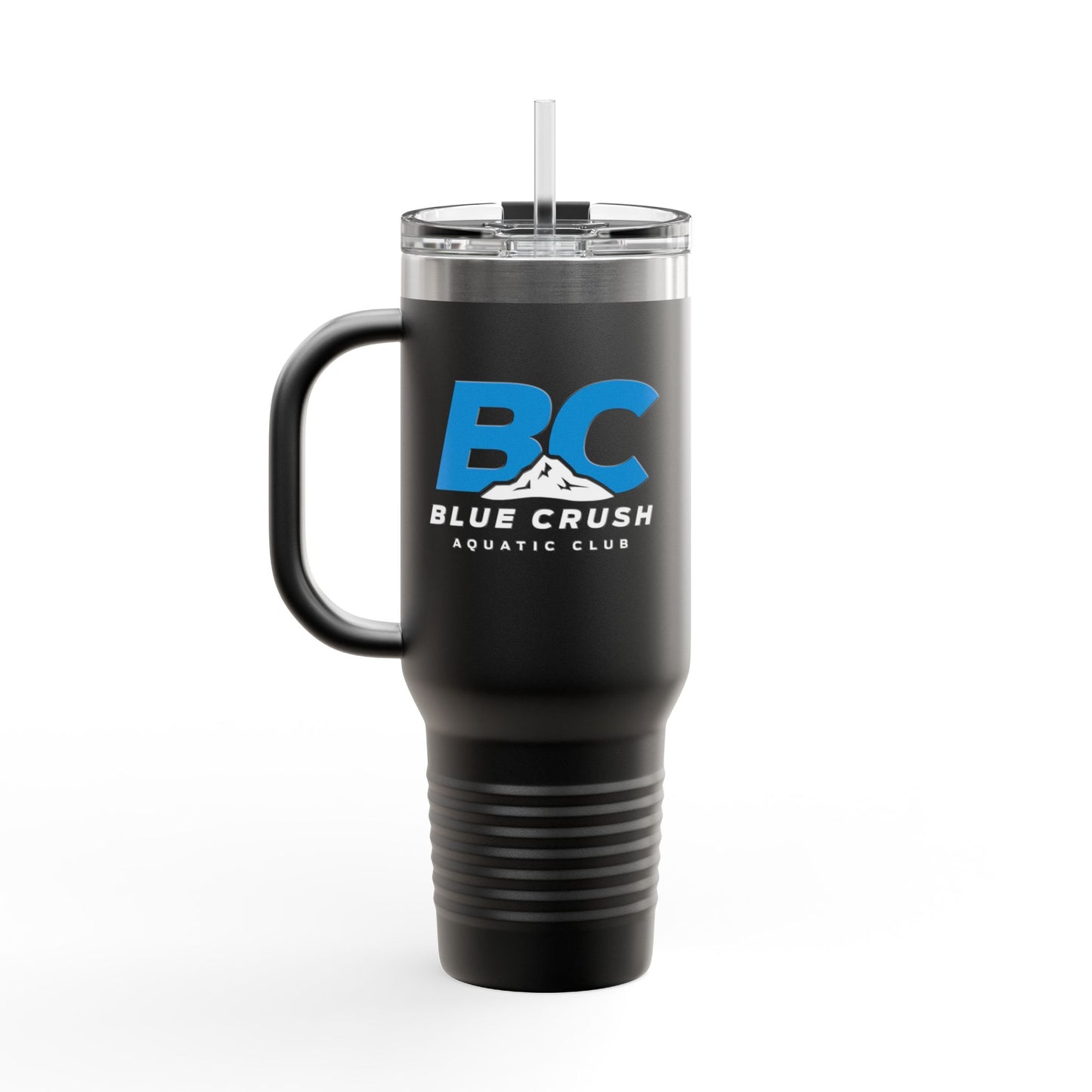 Blue Crush - 40 oz Insulated Travel Mug - Blue logo