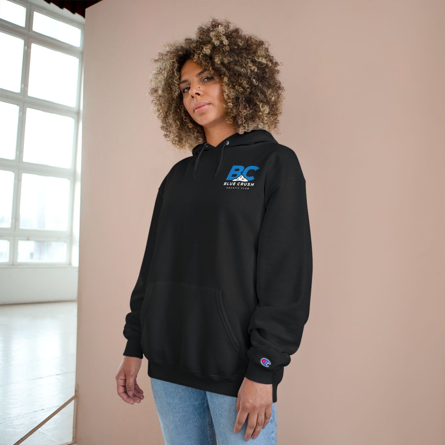 Blue Crush - Champion Hoodie - Blue logo