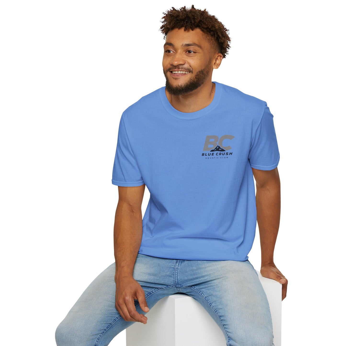 Blue Crush - Unisex Soft style T-Shirt - Gray logo