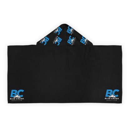 Blue Crush - Youth Hooded Towel - Black w/Blue & White logo