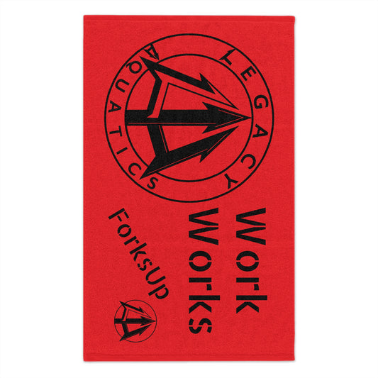 Legacy - Rally Towel - Black logo w/red towel