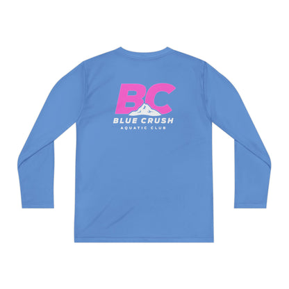 Blue Crush - Youth Long Sleeve Tee - Pink logo