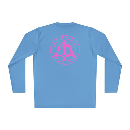 Legacy - Unisex Lightweight Long Sleeve Tee - Pink logo