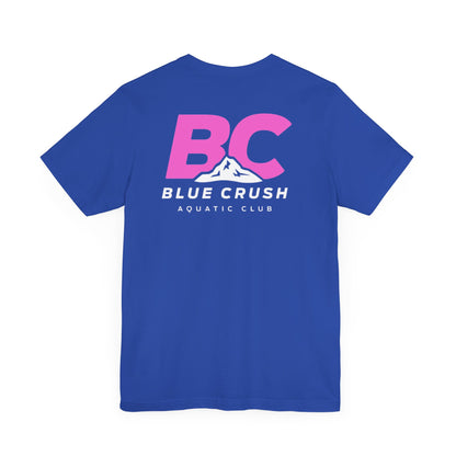 Blue Crush - Unisex Jersey Short Sleeve Tee - Pink logo