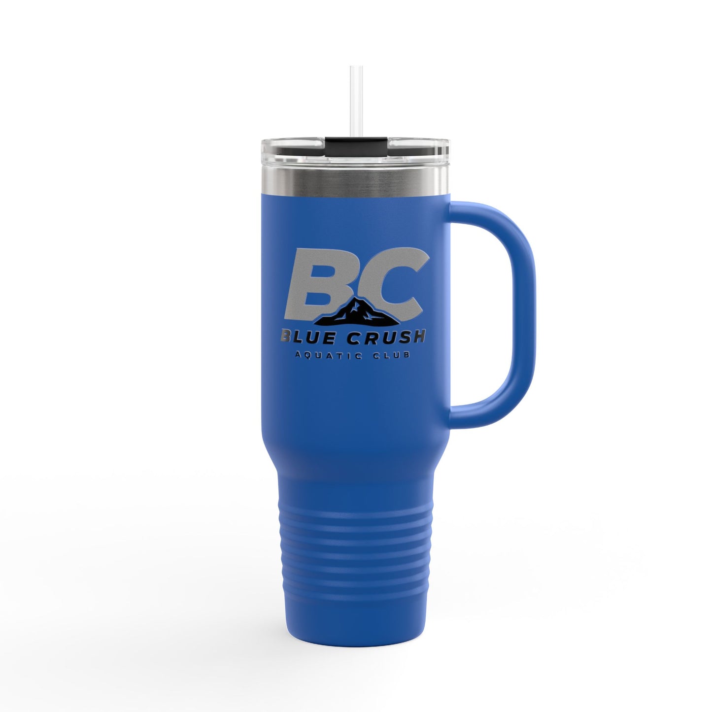 Blue Crush - 40oz Insulated Travel Mug - Grey Logo