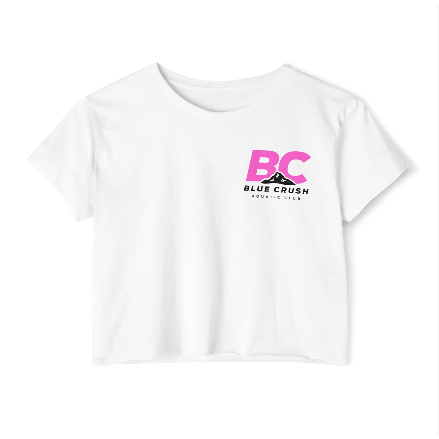 Blue Crush - Women's Crop Top - Pink logo