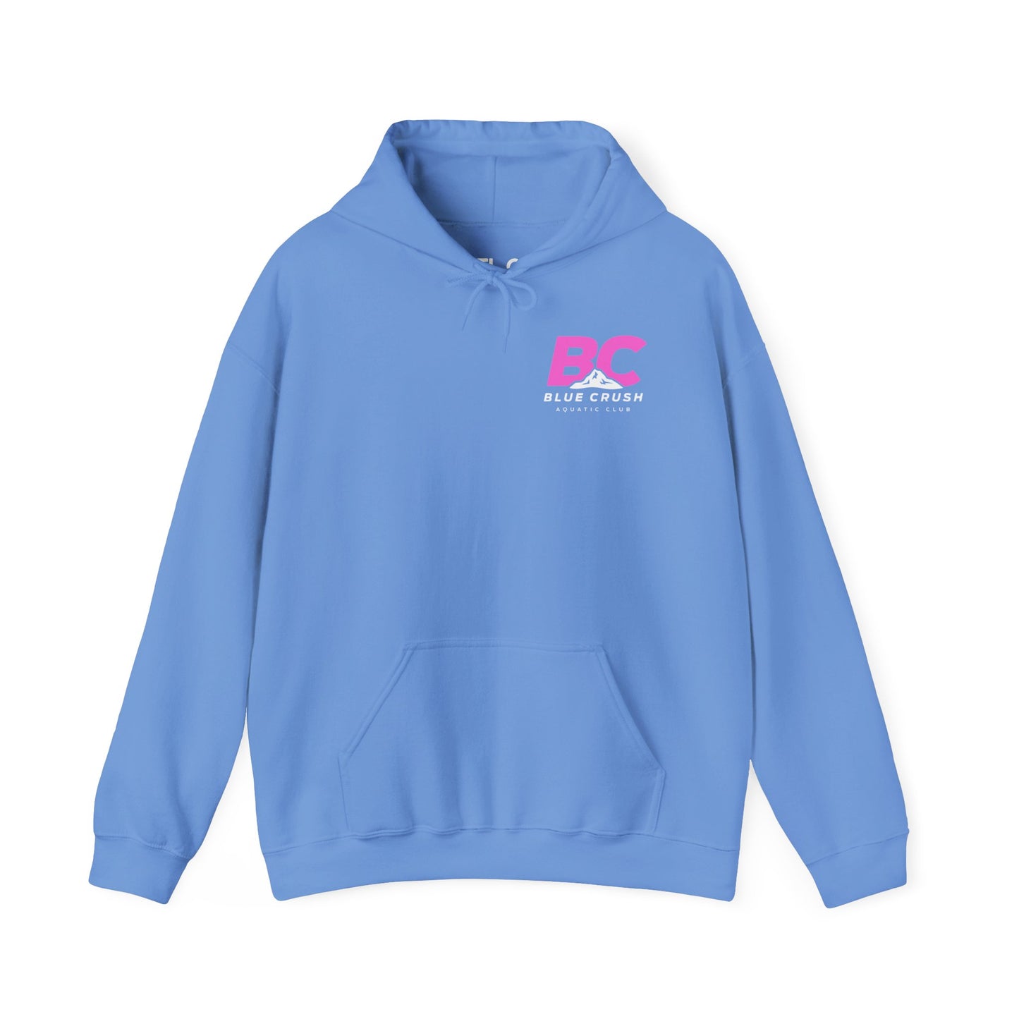 Blue Crush - Unisex Heavy Blend Hoodie - Pink Logo