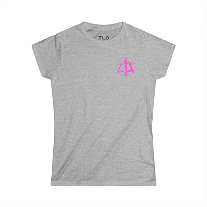 Legacy - Women's Softstyle Tee - Pink logo