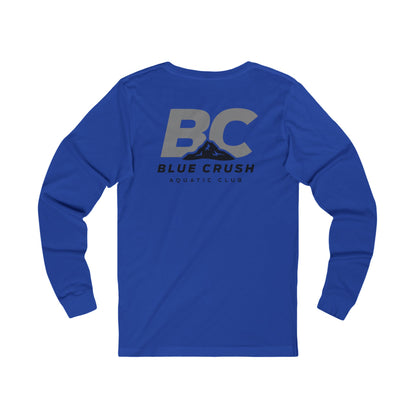 Blue Crush - Unisex Jersey Long Sleeve Tee - Gray logo