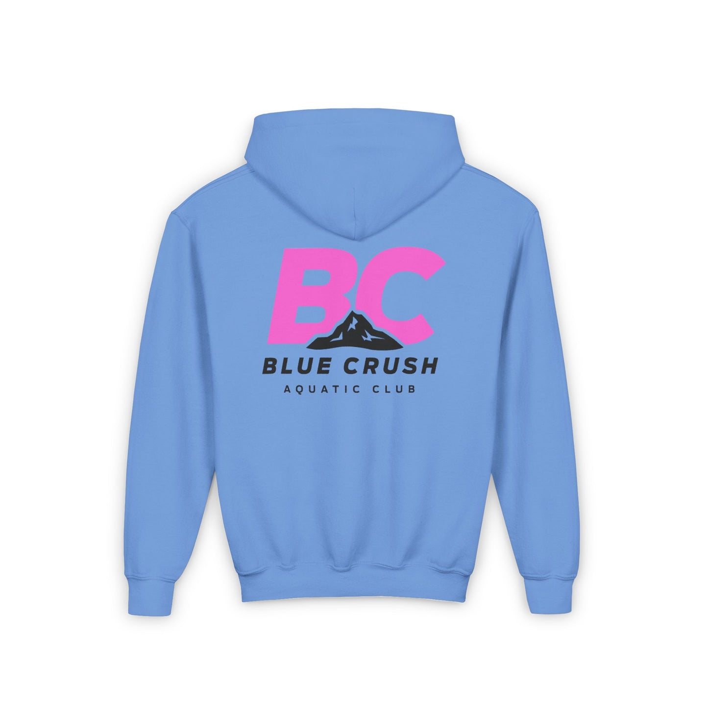 Blue Crush - Youth Heavy Blend Hoodie - Pink logo