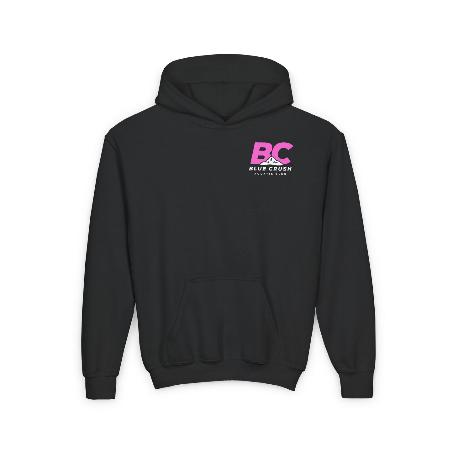 Blue Crush - Youth Heavy Blend Hoodie - Pink logo