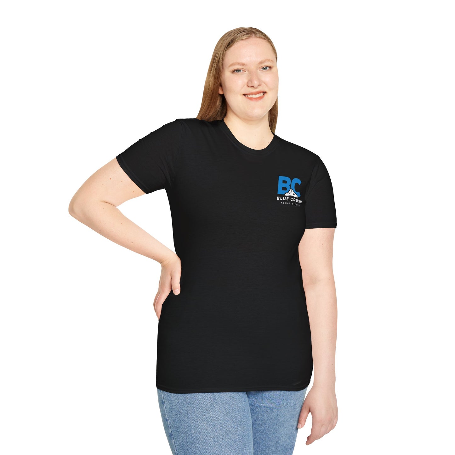 Blue Crush - Unisex Soft style T-Shirt - Blue logo