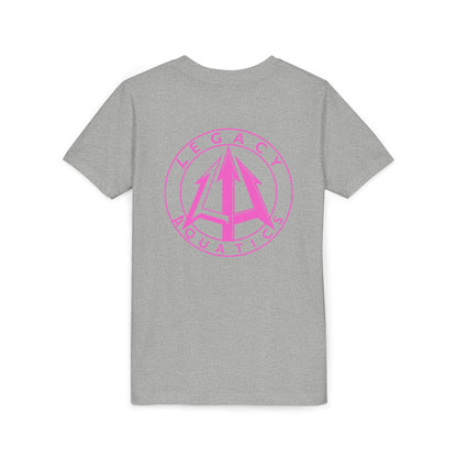 Legacy - Youth Tee - Pink logo