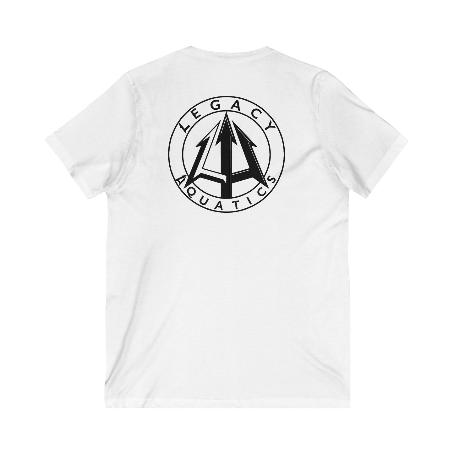 Legacy - Unisex Jersey V-Neck Tee - Black Logo