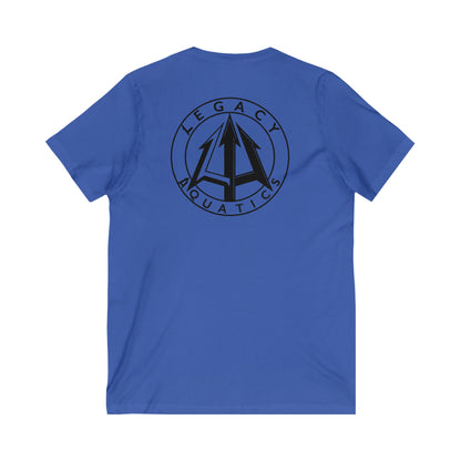 Legacy - Unisex Jersey V-Neck Tee - Black Logo