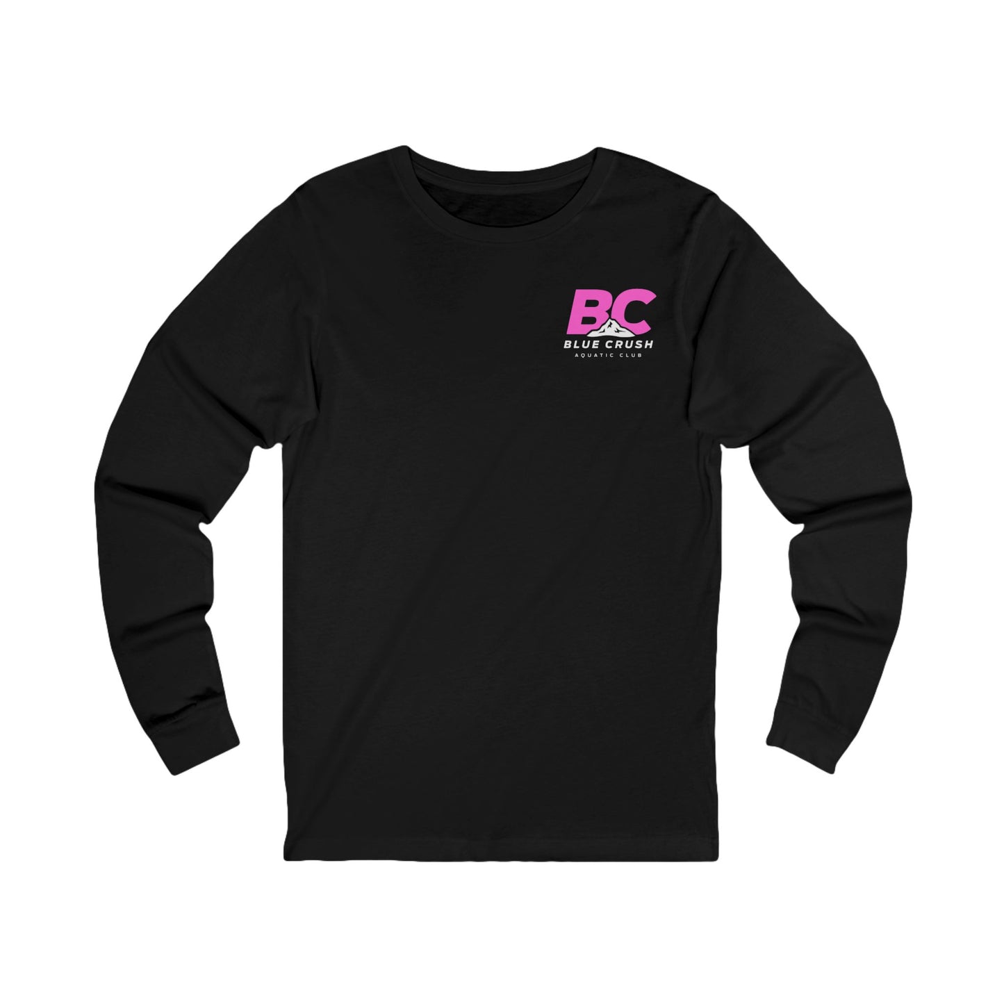 Blue Crush - Unisex Jersey Long Sleeve Tee - Pink logo