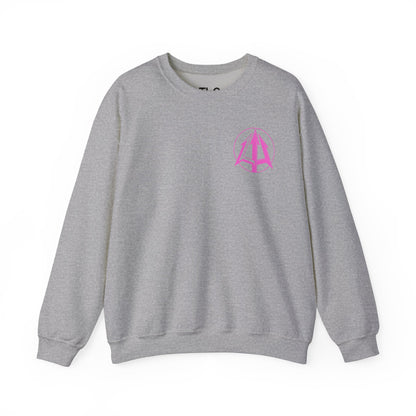 Legacy - Unisex Heavy Blend™ Crewneck Sweatshirt - Pink logo