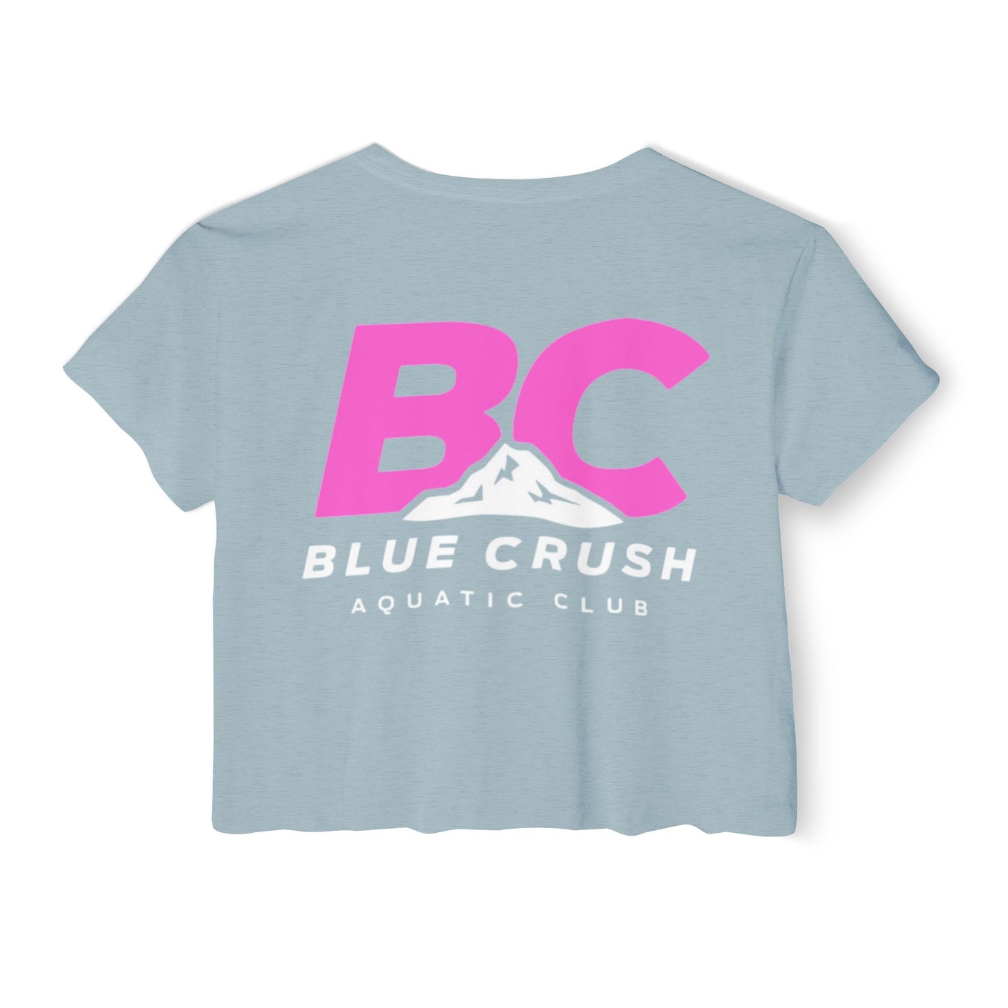 Blue Crush - Women's Crop Top - Pink logo