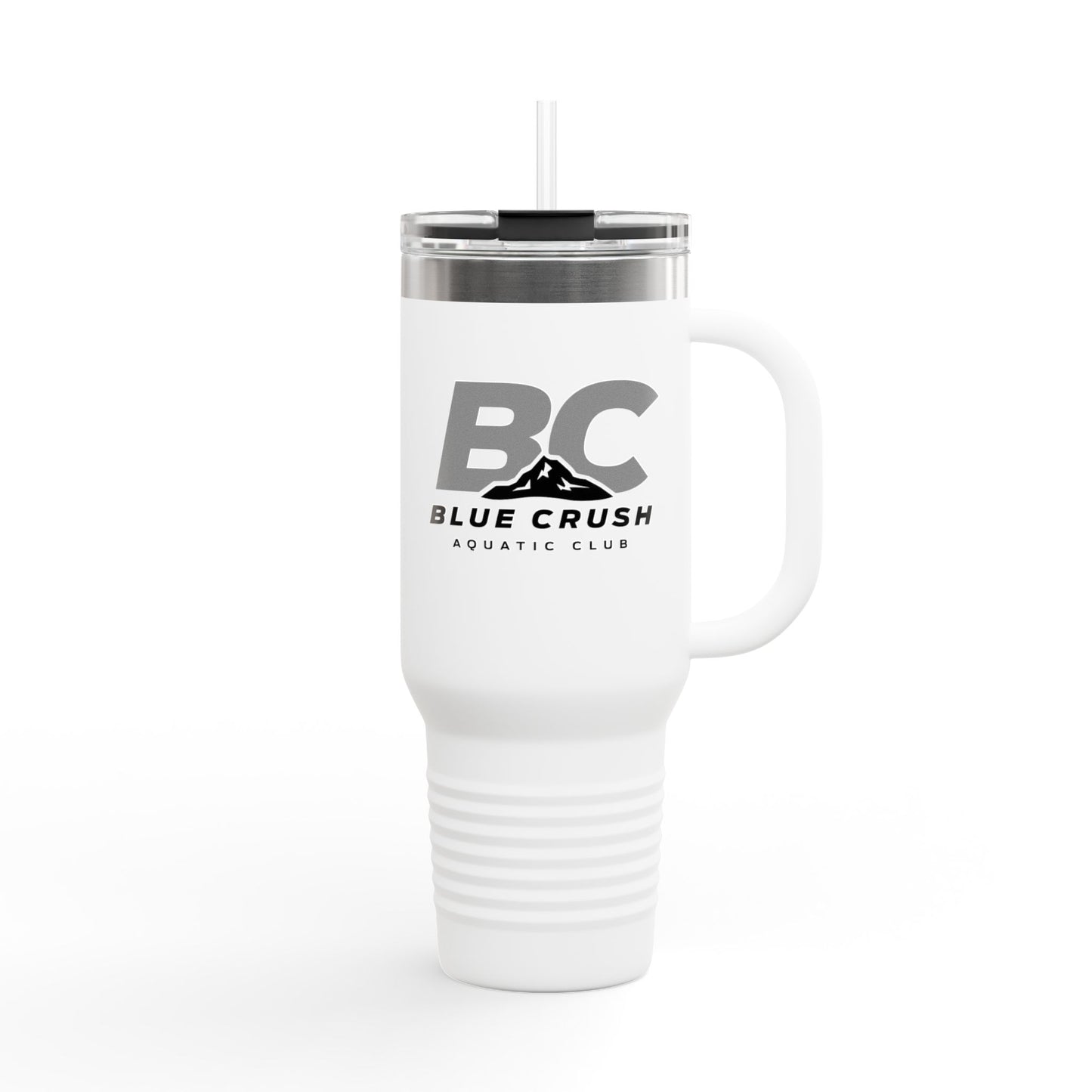 Blue Crush - 40oz Insulated Travel Mug - Grey Logo