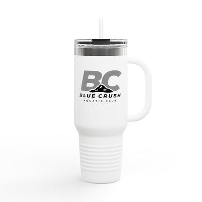 Blue Crush - 40oz Insulated Travel Mug - Grey Logo